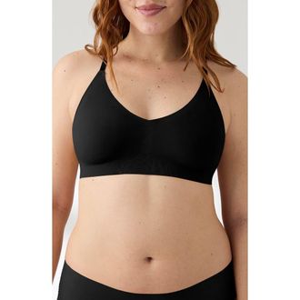 True & Co. Triangle Lace Racerback Bralette in Black at Nordstrom, Size X-Large