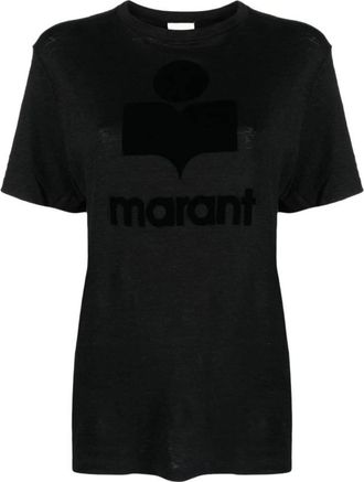 Isabel Marant Zewel T-shirt - Dames - T-shirts - Zwart - XS - Polyester - Tops