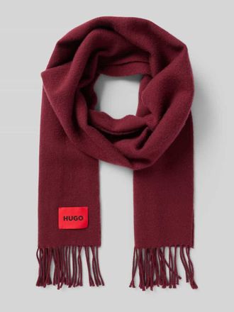HUGO BOSS Schal aus reiner Wolle Modell JUSTER in Dunkelrot, Gr&ouml;&szlig;e 1