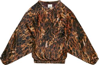 Isabel Marant Dabia leopard-print blouse - women - Silk/Viscose/Silk/Polyester - 40 - Brown