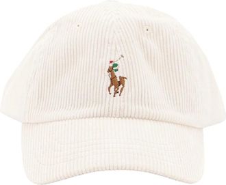 Polo Ralph Lauren Pony Corduroy Cap - Heren - Petten - Wit - ONE Size - Katoen - Accessoires