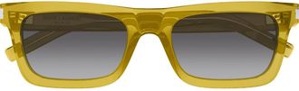 Saint Laurent Betty 54mm Rectangular Sunglasses in Yellow at Nordstrom