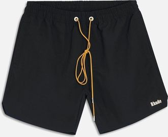 Rhude Mens Classic Logo Swimshorts Black - Size: 33/32/32