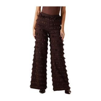 Harper & Yve Dames, Broeken, Bruin, Maat: XL Leer