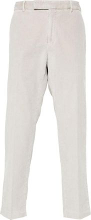 Pantaloni Torino Beige Corduroy Mid-rise Pants