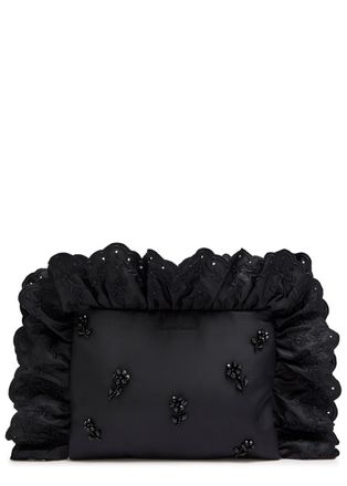 Simone Rocha Simone Rocha Pillowcase Embroidered Padded Clutch - Black - One Size