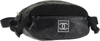 Chanel Pre-owned Belt Bags, female, Black, Size: ONE SIZE Pre-owned Canvas Crossbody Bag