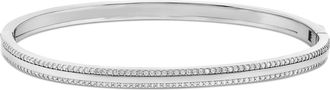 SHYMI Thin Pave Outline Bangle - 18K Gold-Filled, Rhodium Plated, Cubic Zirconia, Day to Night
