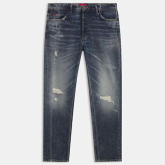HUGO BOSS Hugo 634 herenjeans met taps toelopende pasvorm in marineblauw
