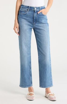 Paige Stevie High Waist Ankle Straight Leg Jeans in Rivage at Nordstrom, Size 24