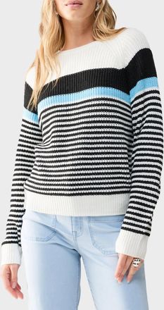 Sanctuary Summit Sweater In Sky Blue Stripe