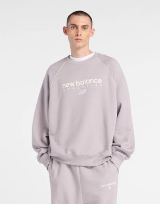 New Balance Trackside - Felpa girocollo color sale al tartufo-Grigio