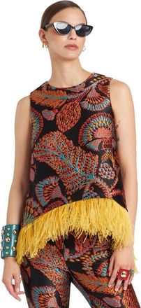 La DoubleJ La Scala Top Jacquard Sicomore Black at Nordstrom, Size X-Large