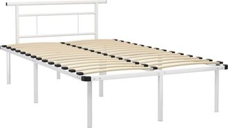 vidaXL Estructura de cama sin colchón metal blanco 120x200 cm Vidaxl