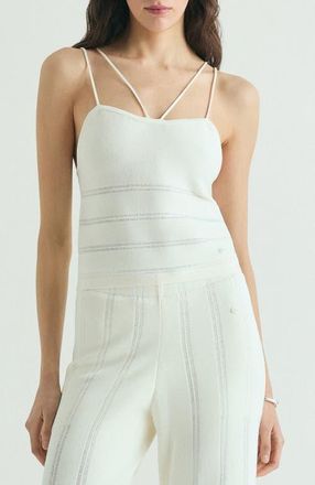Scalpers Asymmetrical Tank Top in Ecru at Nordstrom, Size X-Small Eu