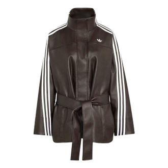 adidas (WMNS) adidas Adilenium Season 6 Pleather Jacket Asia Sizing Aurora Coffee LH1944