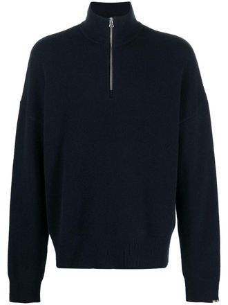Extreme Cashmere high-neck zipped jumper - unisex - Cashmere/Nylon/Spandex/Elastane - One Size - Blue