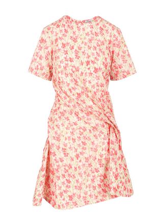 Loewe Silk Blend Taffeta Dress Abiti Rose-Donna