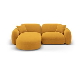 CXL by Christian Lacroix Sof&aacute; esquinero modular izquierdo 3 plazas de terciopelo mostaza