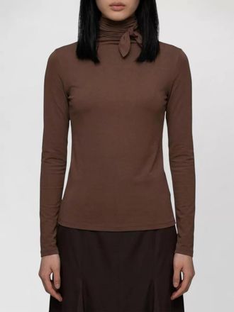 Christophe Lemaire mesh jersey long-sleeve ballerina scarf top