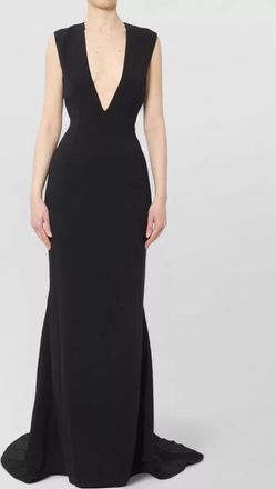 Solace London v-neck slim-fit maxi gown