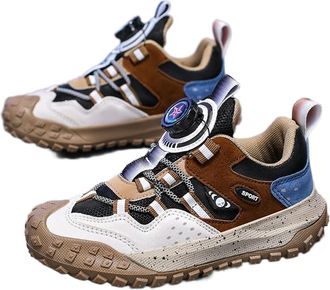 Generic ZBDP Childrens Casual Shoes Rubber Wear-Resistant Outsole Running Shoes Trendy Comfortable Convenient Sports Shoes Kids Khaki