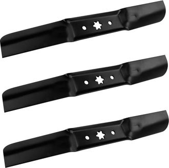 OEM Juego De 3 Cuchillas De Repuesto Para Cortac&eacute;sped, 18 4/7, Acero Inoxidable, Compatibles Con Mtd, Cub Cadet Y Troy-bilt (referencias: 742-05056, 742-0