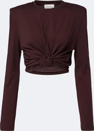 Magda Butrym Cotton-blend jersey crop top
