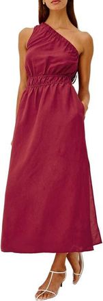 Rails Selani One-Shoulder Fit & Flare Midi Dress in Spice at Nordstrom, Size Xx-Small