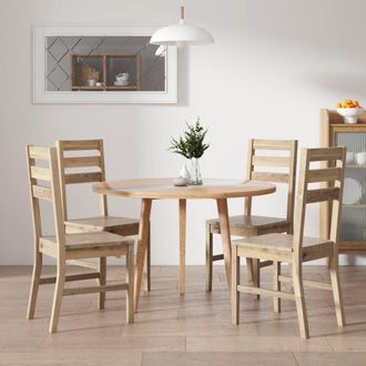 vidaXL Vidaxl - Sillas De Comedor 4 Unidades Madera Maciza De Acacia