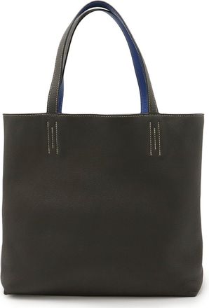 Hermès Blue Electric Etain Togo Leather Taurillon Clemence Leather Tote Bag (Pre-Owned)