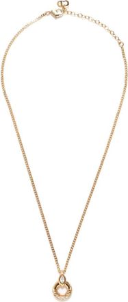 Dior rhinestone-embellished pendant necklace - women - Rhinestone/Gold Plated - One Size