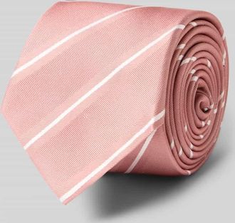 Gierremilano Seidenkrawatte aus reiner Seide mit Logo-Patch (7,5cm) in Rosa, Gr&ouml;&szlig;e 1