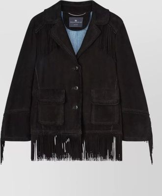 Ermanno Scervino leather single breasted coat