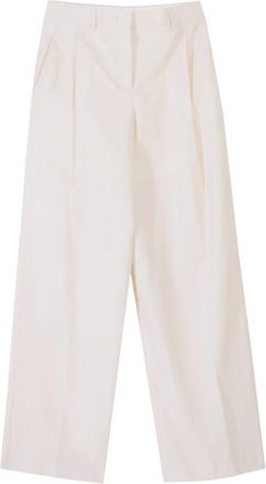 Paul Smith Pantaloni Larghi - Dames - Wijde Broeken - Beige - XS - Katoen - Broeken