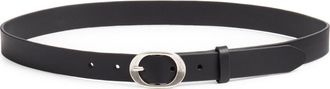 Rag & Bone Vera Slim Leather Belt in Black at Nordstrom, Size X-Small