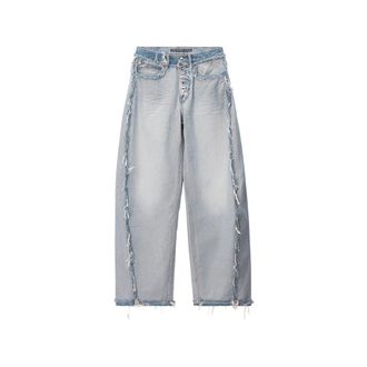 Alexander Wang Frayed-edge Wide-leg Jeans
