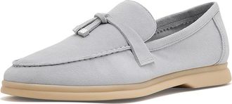 Marc Fisher Yanelli Womens Flat Shoes Light Blue Suede : 6.5 M