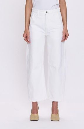 Pistola Denim Beau High Rise Crop Jeans in Paper White at Nordstrom, Size 32