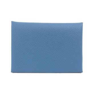 Herm&egrave;s Blue Epsom Leather Coin Purse/Coin Case (Pre-Owned)