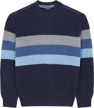Paul & Shark striped crew-neck sweater - men - Wool/Nylon - XXXXL - Blue