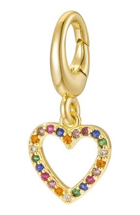 Untamed Petals Heart Charm in Gold at Nordstrom
