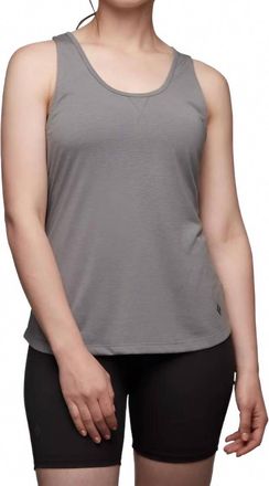 Black Diamond Splitter Tank Top In Pewter Stripe