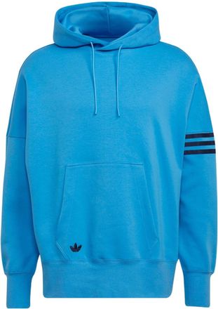 adidas Mens adidas originals Solid Color Logo Drawstring Hooded Pullover Long Sleeves Blue HM1872