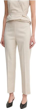 Sandro Ferrone Pantalones de corte slim - Trousers - Mujer - Beige - M