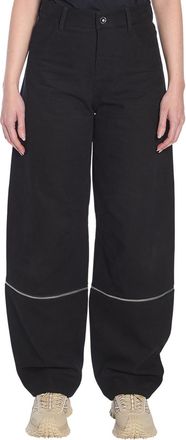 Moncler Black Loose Flat Front Pants