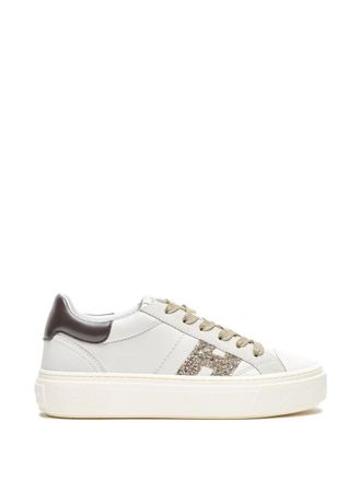 Hogan White Lace Up Sneakers