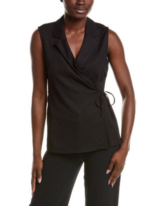 Anne Klein Notched Neck Wrap Top
