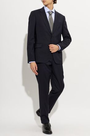 Paul Smith Wool Suit With Pinstripe Pattern, Mens, Navy Blue