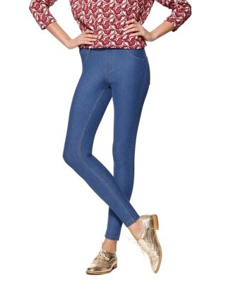 Hue Essential Denim Leggings In Medium Wash